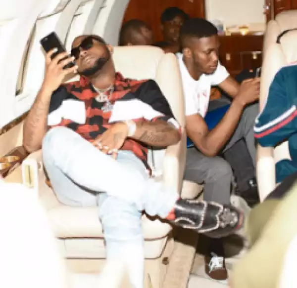 " These Is Bloody ": Singer Davido Brags About His Very Expensive Red Buttoms & Shoes (Photo)